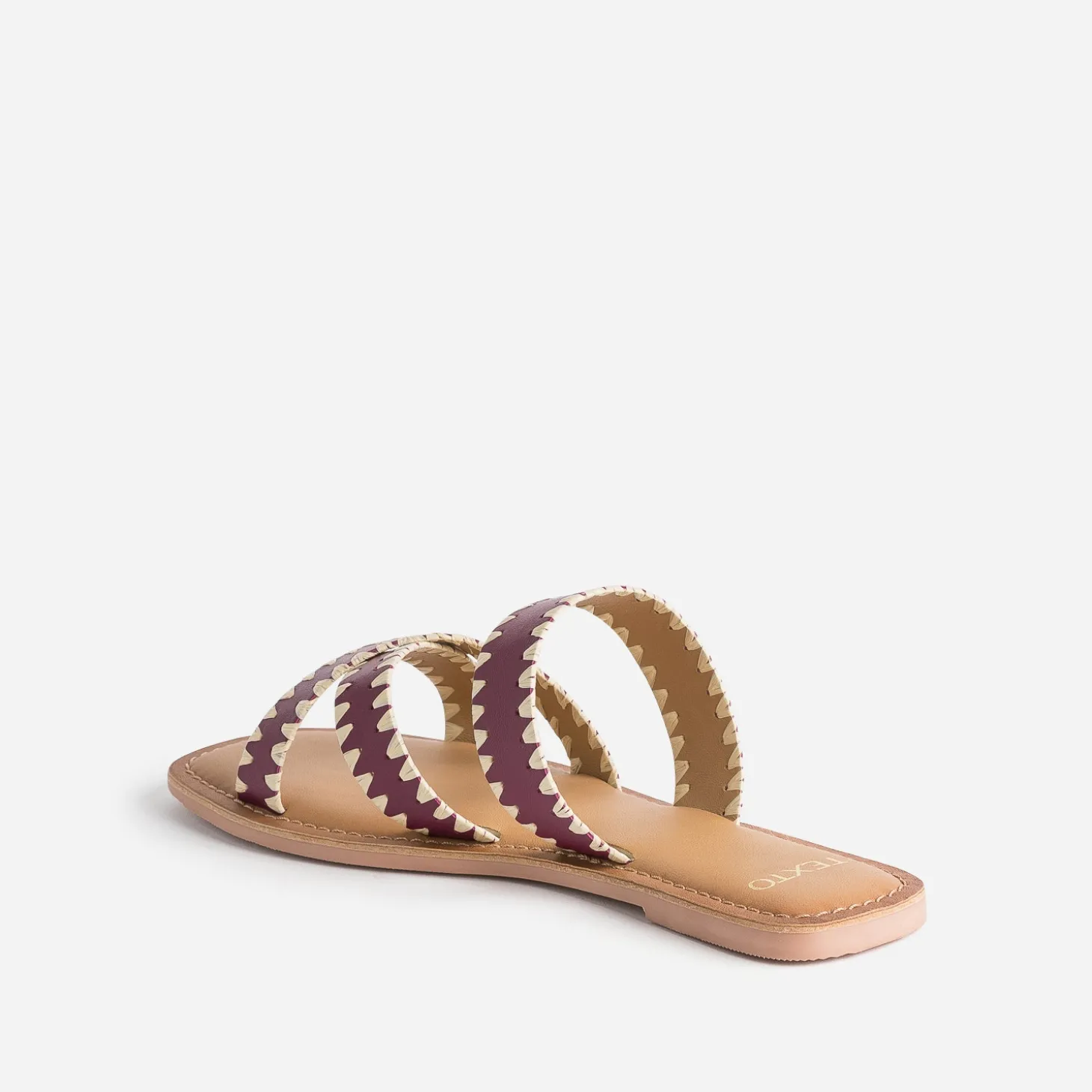 Mule TEXTO prune en cuir