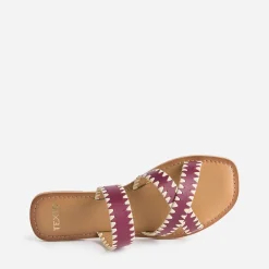 Mule TEXTO prune en cuir