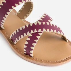 Mule TEXTO prune en cuir