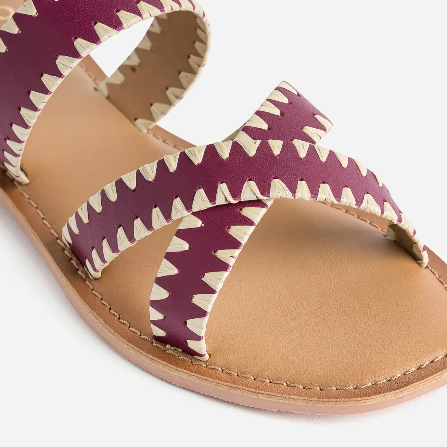 Mule TEXTO prune en cuir