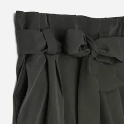 Pantalon taille haute TEXTO noir cropped et large