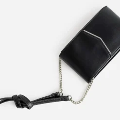 Pochette à téléphone noire avec barrette métal