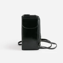 Pochette-téléphone TEXTO noir glacé