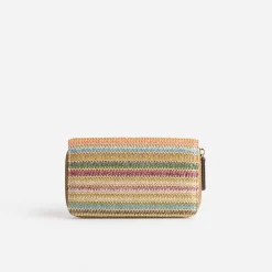 Portefeuille paille papier multicolore