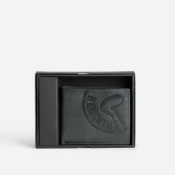 Portefeuille REDSKINS noir cuir embossé