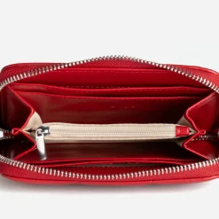 Portefeuille rouge matelassé