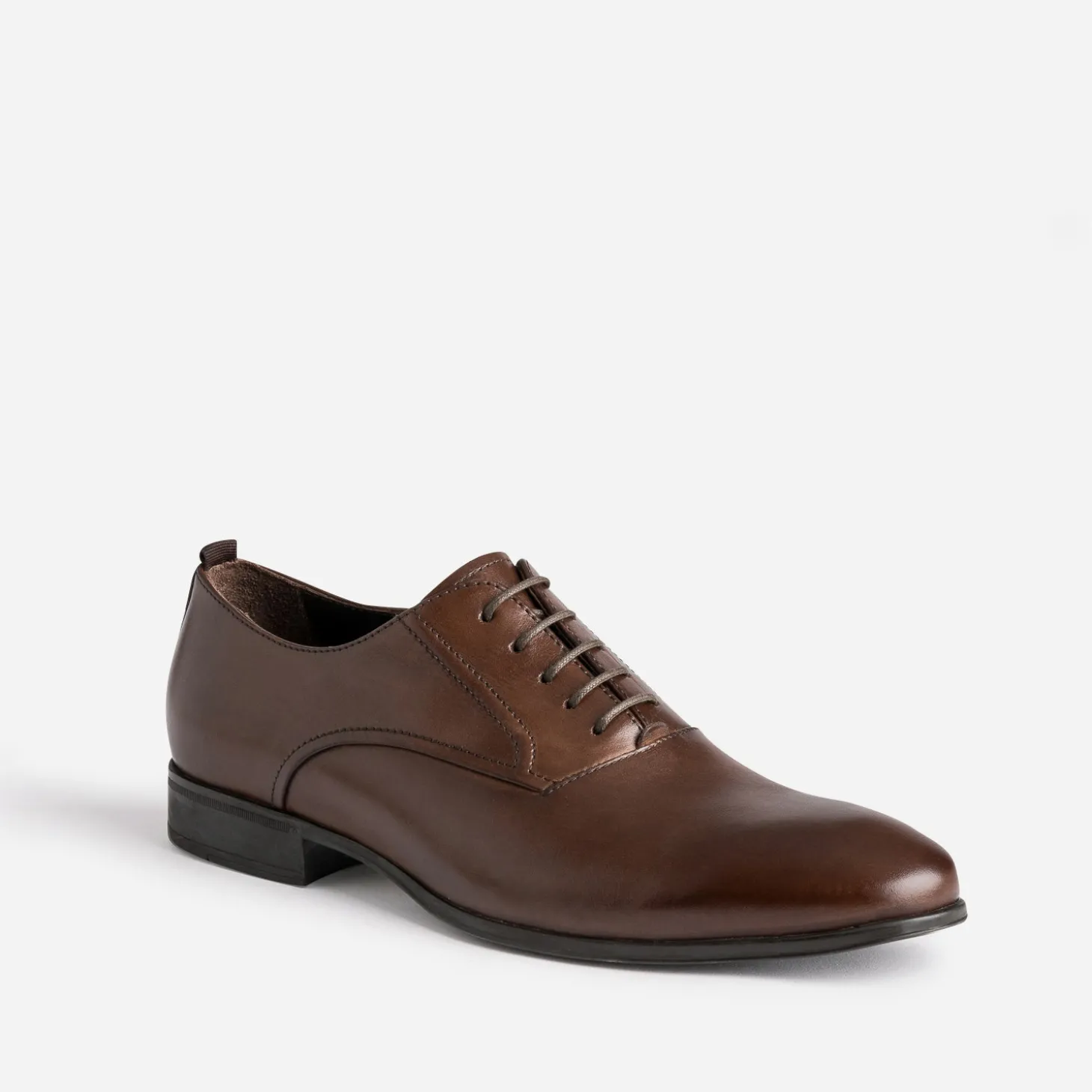 Richelieu marron en cuir