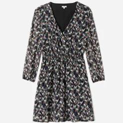 Robe bleue à motif ethnique