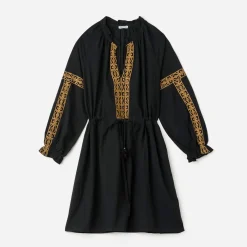 Robe bohème noire TEXTO