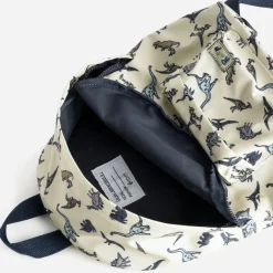 Sac à dos beige motifs dinosaures