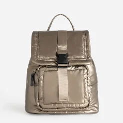 Sac à dos TEXTO bronze matelassé