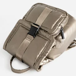 Sac à dos TEXTO bronze matelassé