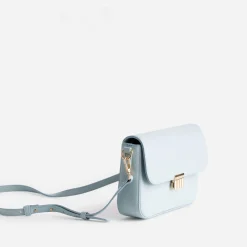 Sac à main baby blue métalleries dorées