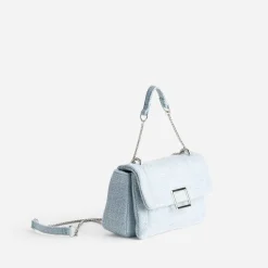 Sac à main baby blue textile souple
