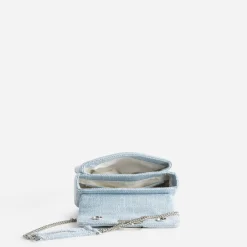 Sac à main baby blue textile souple