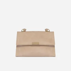 Sac à main beige rosé verni