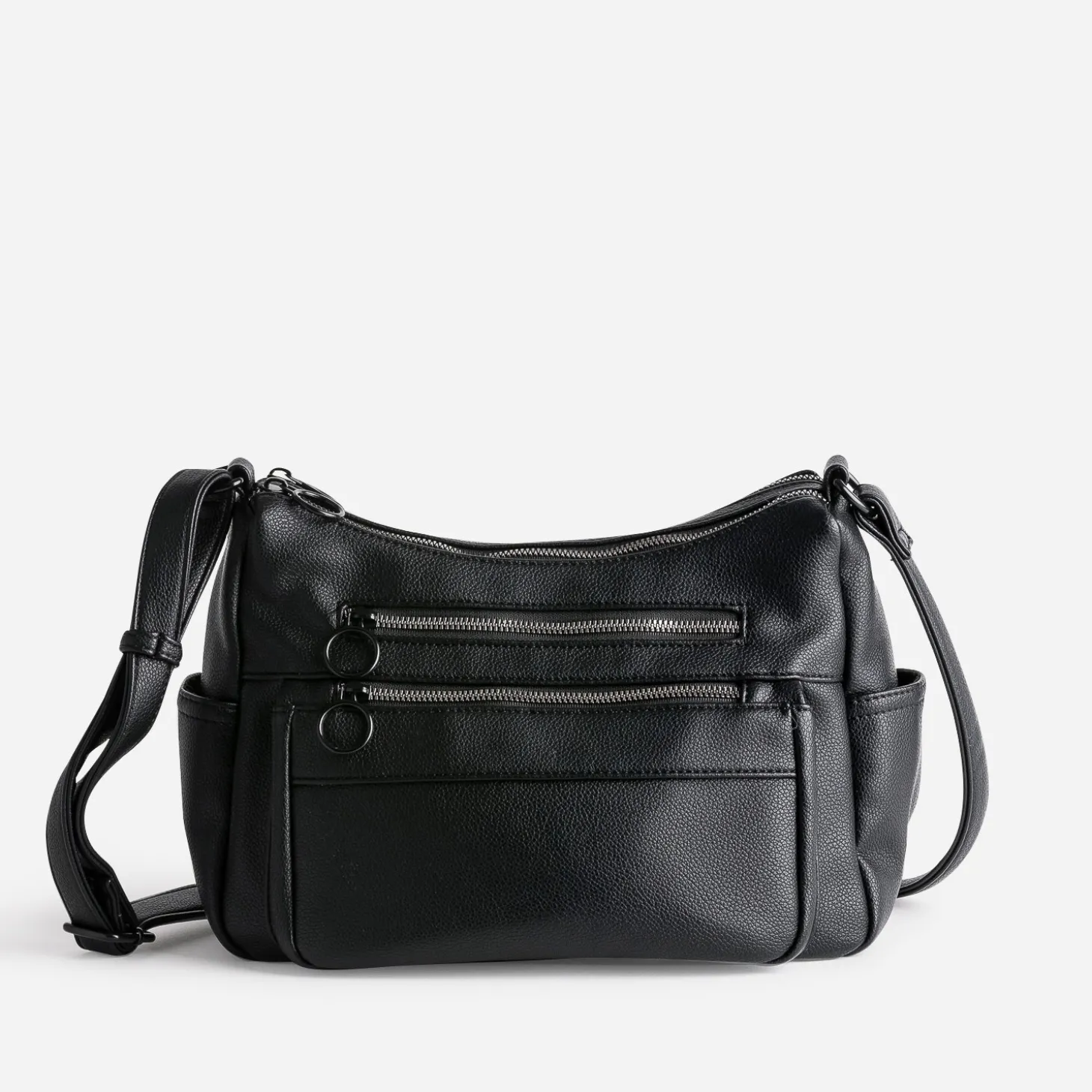 Sac à main noir à 2 compartiments