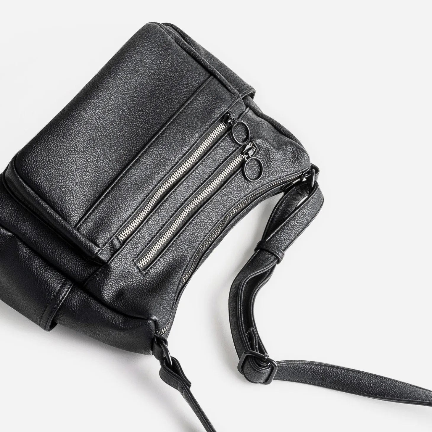 Sac à main noir à 2 compartiments