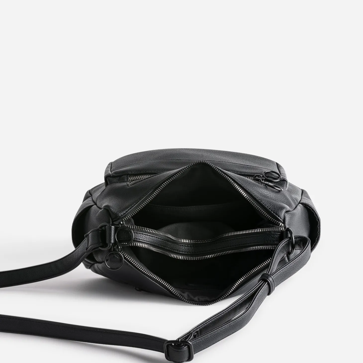 Sac à main noir à 2 compartiments