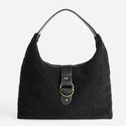 Sac à main noir sherpa