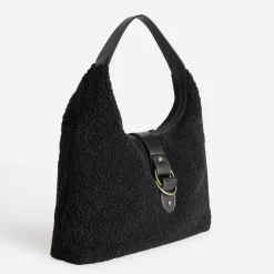 Sac à main noir sherpa