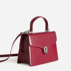 Sac à main rouge foncé