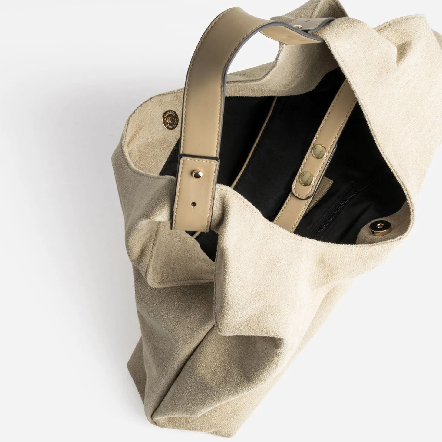 Sac à main TEXTO beige suedé