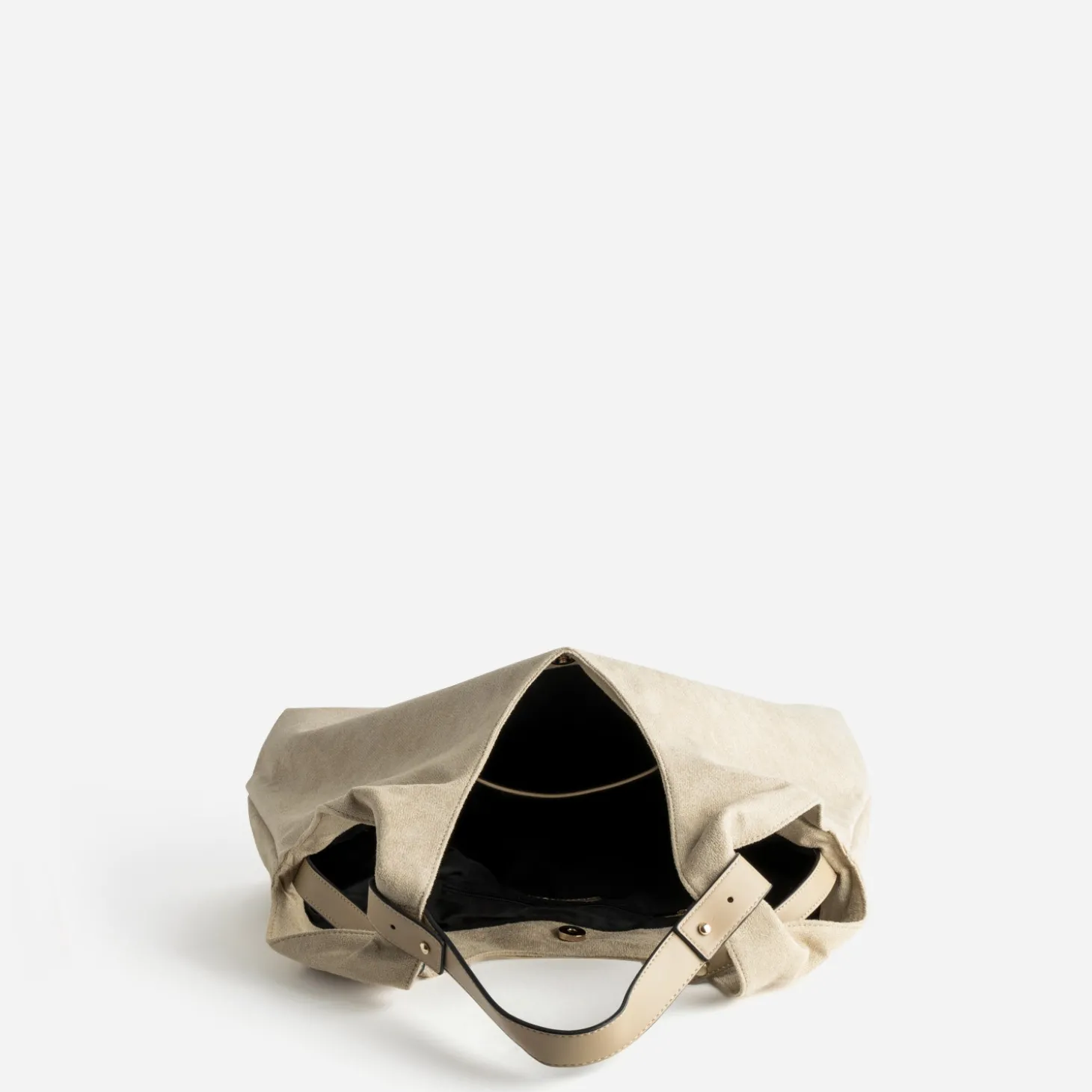 Sac à main TEXTO beige suedé