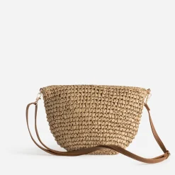 Sac à main TEXTO beige tressé