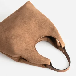 Sac à main TEXTO cognac suédé