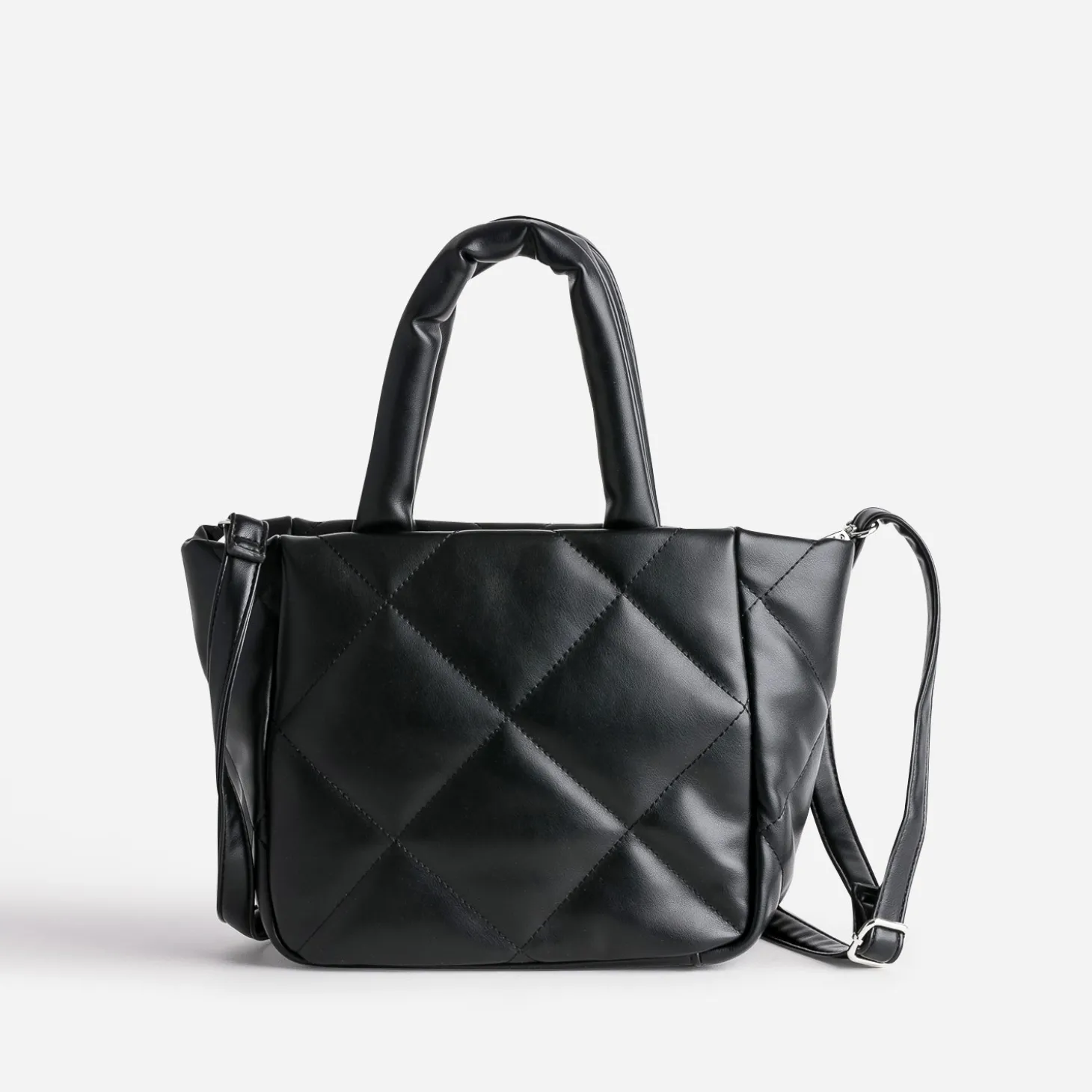 Sac à main TEXTO noir matelassé