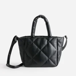 Sac à main TEXTO noir matelassé