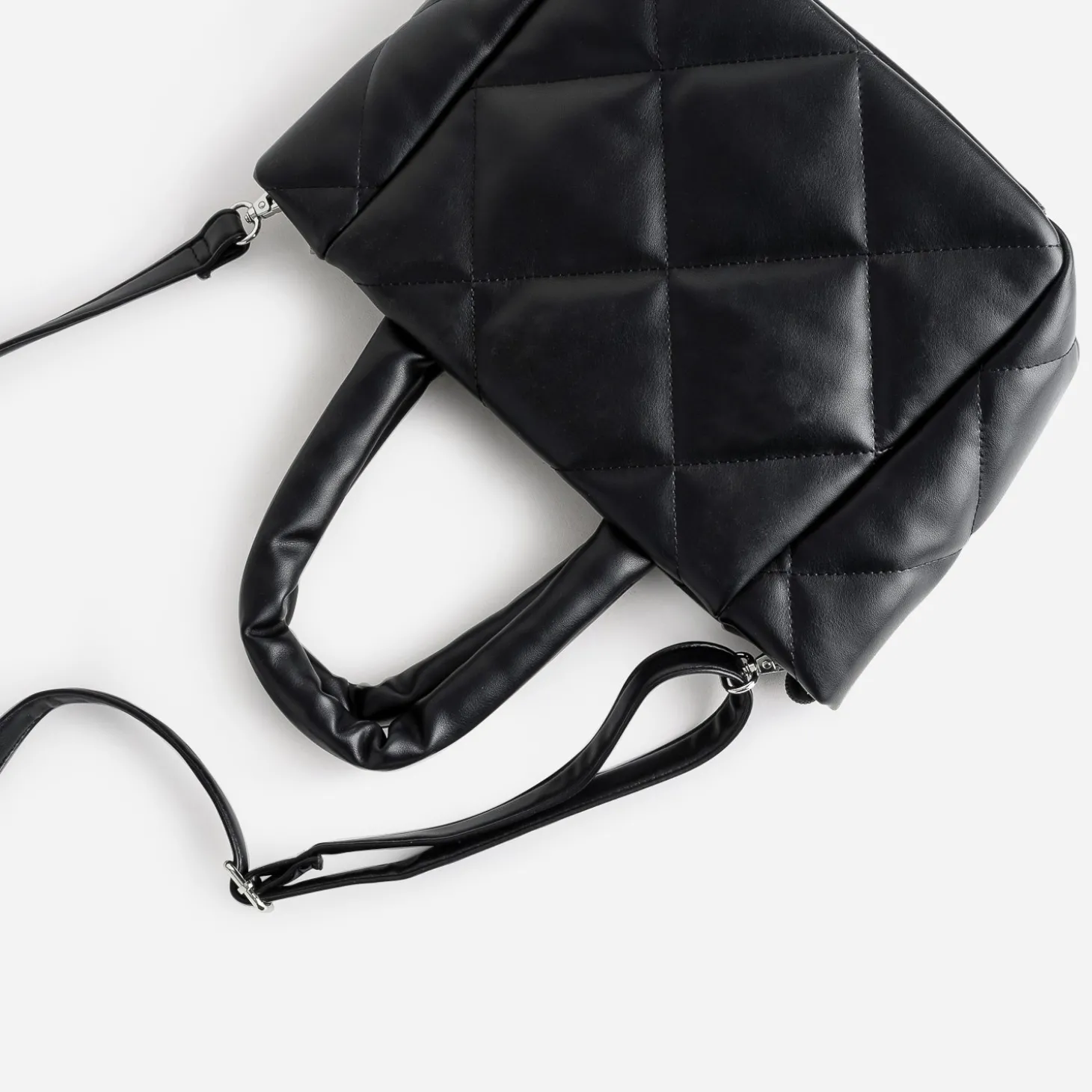 Sac à main TEXTO noir matelassé