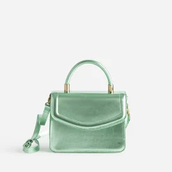 Sac à main vert métallisé