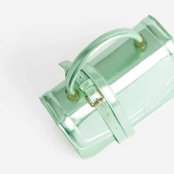 Sac à main vert métallisé