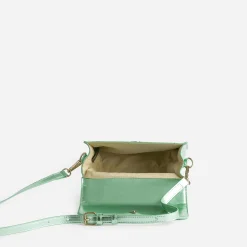 Sac à main vert métallisé