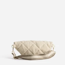 Sac banane écru sherpa bouclette