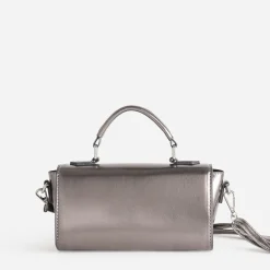 Sac bandoulière gun métallisé métalleries gris argenté