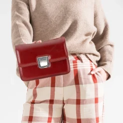 Sac bandoulière rouge foncé