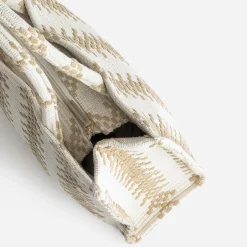 Sac cabas TEXTO écru tressage beige