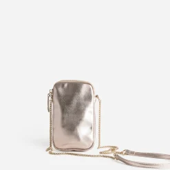 Sac doré métallisé pour téléphone portable