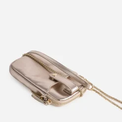 Sac doré métallisé pour téléphone portable