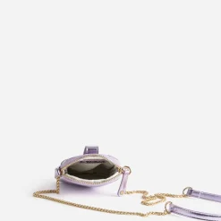 Sac lilas métallisé pour téléphone portable