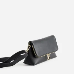 Sac noir rabat zippé