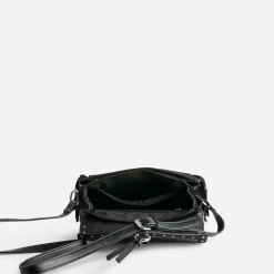 Sac TEXTO noir à clous et franges