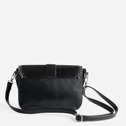 Sac TEXTO noir bi-matière surpiqûres contrastées