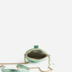 Sac vert métallisé pour téléphone portable