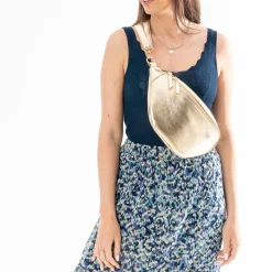 Sac-banane TEXTO or métallisé