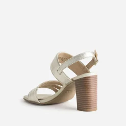 Sandale à talon CAPRICE dorée en cuir