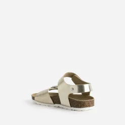 Sandale anatomique BUGGY dorée cuir